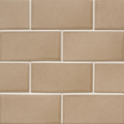 6th Avenue Field 3" x 6" in Flax Gloss - Tile