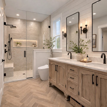 Modern Farmhouse Chic Whole-Home Renovation | Kitchen, Spa Bath & Luxury Outdoor