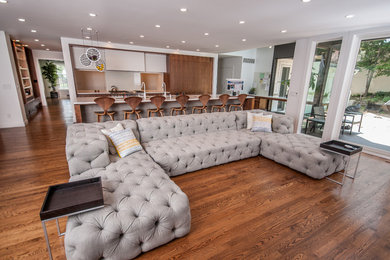 Living room - modern living room idea in Cleveland