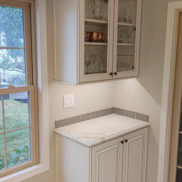Kitchen Remodel Geneseo, IL Koch Ivory Smoke Fog MSI Calacatta Laza Quartz