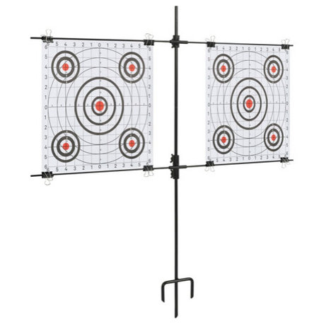 vidaXL Shooting Targets Parper Target Stand with Papers for Pistol Rifle BB Gun