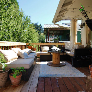 Addition with a waterproof deck above