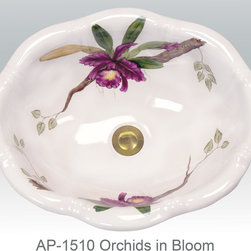 Hand Painted Drop-in Sinks by Atlantis Porcelain Art - Products