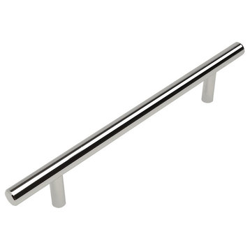 Cosmas 404-128CH Polished Chrome Slim Line Euro Style Cabinet Pull, Set of 5