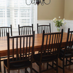 Antique Wormy Chestnut Farmhouse Dining Table - Furniture