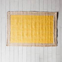 Khari Yellow Jute Rug - Floor Rugs