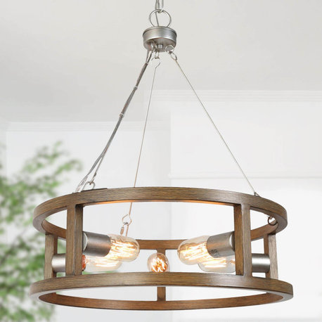 Farmhouse 5-Light Drum Chandelier