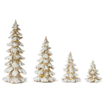 Tree (Set of 4) 6.5"H, 9"H, 13.25"H, 18"H Resin