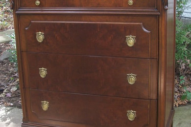 Gorgeous Restored Walnut Classic Chest of Drawers Circa 1895