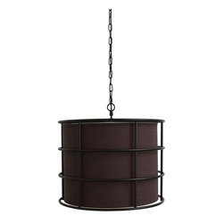 Decor Therapy - Decor Therapy 1-Light Steel Cage Pendant, Bronze - Pendant Lighting