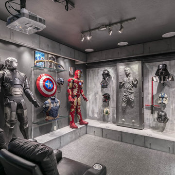 My Houzz: DIY Action-Packed Industrial Bunker Room in Texas