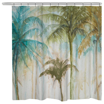Laural Home Watercolor Palms Shower Curtain