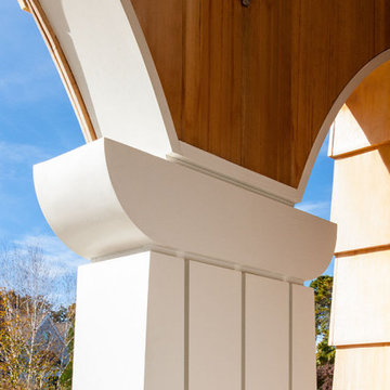 Flat “carpenter’s” columns - Sea Change- Custom Home - Cape Cod, MA