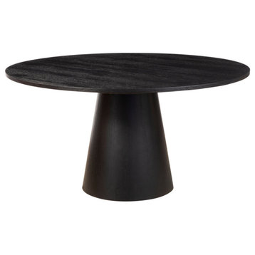 Cove Round Dining Table, Vintage Black