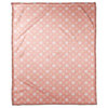 Pink Floral Pattern Fleece Blanket