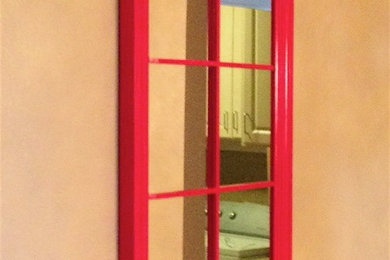 Brilliant Red Mirror Window