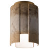 Radiance Collection Outdoor Stagger Ceramic Flush-Mount, Greco Travertine, LED