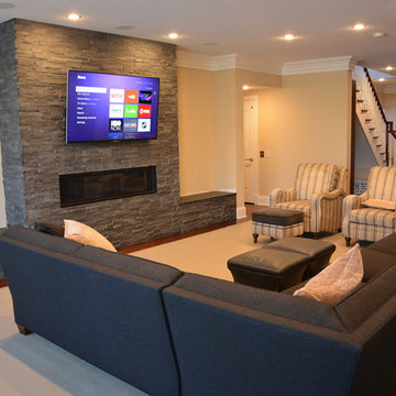 Greenfield, IN - 65" on Slate Fireplace