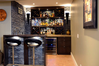 Home bar - modern home bar idea in Calgary