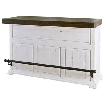 Picket House Furnishings Robertson 68" Wooden Bar with Wine Storage MDCD400BT