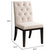 Mason Tufted Dining Chair, Ivory