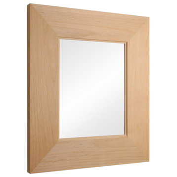Compact Portrait 11"x14" Mirrored Medicine Cabinet by Fox Hollow Furnishings, Unfinished Flat