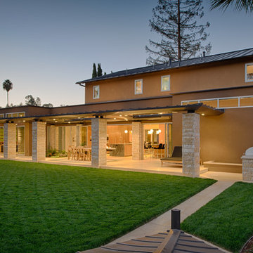 Back yard with terrace