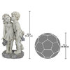 Young Sweethearts Kissing Children Garden Statue