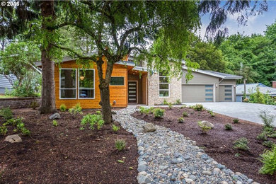 Inspiration for a contemporary exterior home remodel in Portland