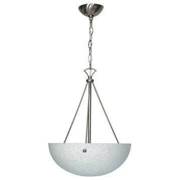 Nuvo South Beach 3 Light 15" Pendant with Water Spot Glass