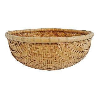 Woven Abaca Tapered Storage Basket, Small