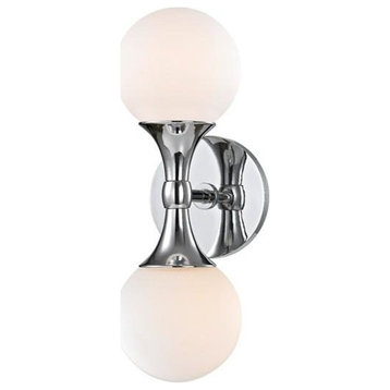 Astoria 2 Light Wall Sconce in Polished Chrome