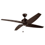 Kichler Lighting - Kichler Lighting 300250SNB Surrey - 60" Ceiling Fan - This 60 in. Surrey Climates(TM) ceiling fan in a Matte White finish is reminiscent of summer bike rides along the boardwalk and a cool nautical breeze: Surrey's slatted blades and laid-back style bring a beachy feel to rooms inside or out. Crafted from Kichler's CLIMATES(TM) materials, the fan finish is designed to withstand harsh outdoor elements for long-lasting beauty. Add an optional Kichler light kit for enhanced functionality.  Canopy Included: TRUE  Canopy Diameter: 6.50  Rod Length(s): 4.5 x 1