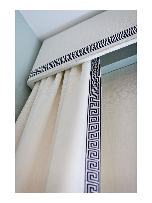 Greek Key Trim On Drapes Houzz
