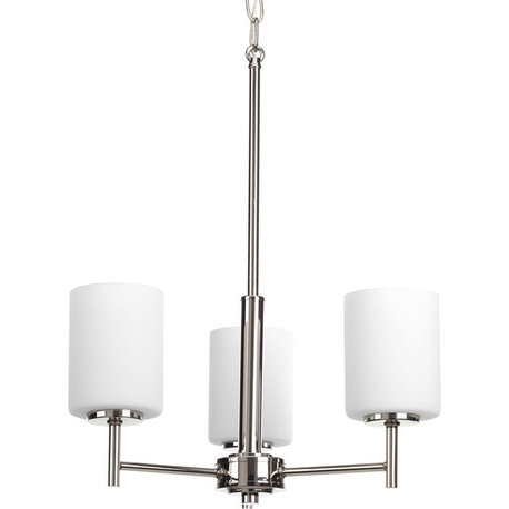 Progress Lighting 3-100W Medium Chandelier, Polished Nickel