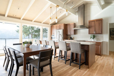 Inspiration for a dining room remodel in Portland