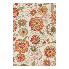 Loloi Francesca Collection Rug, Ivory and Spice, 5'x7'6"