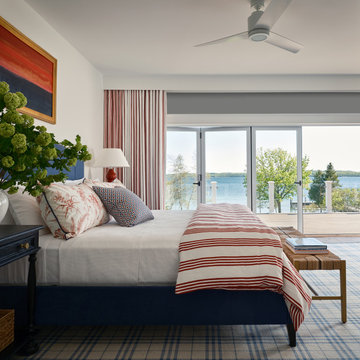 Guest Bedroom Design with Lake Views