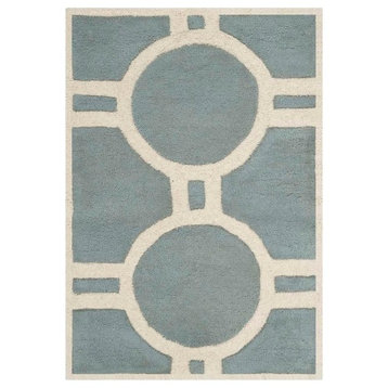 Safavieh Chatham Collection CHT739 Rug, Blue/Ivory, 2'x3'