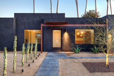 Minimalist gray one-story flat roof photo in Phoenix
