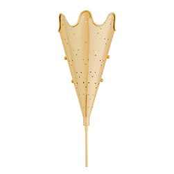 Jonathan Adler - Brass Ripple Torchiere Sconce - Wall Sconces