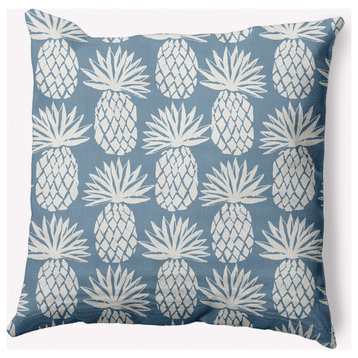 20x20" Pineapple Pattern Nautical Decorative Indoor Pillow, Dusty Smoke
