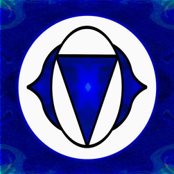 Deep Blue Awareness Abstract Chakra Art by Omaste Witkowski owFotoGrafik.com - Fine Art Prints