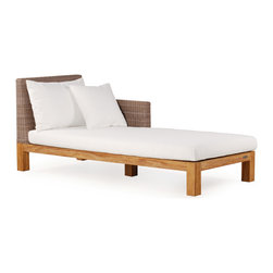 Wintons Teak Pierson Modular Chaise Lounge - Outdoor Lounge Furniture