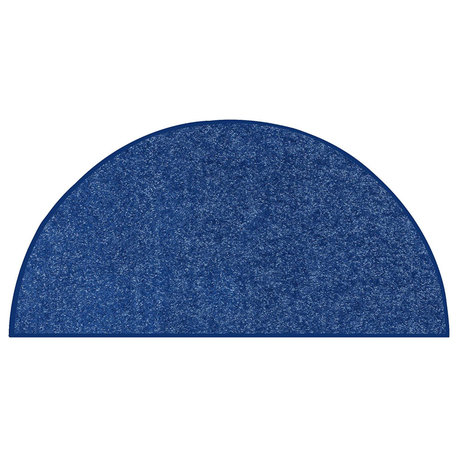 Galaxy Way Solid Color Area Rugs Royal - 36" x 72" Half Round