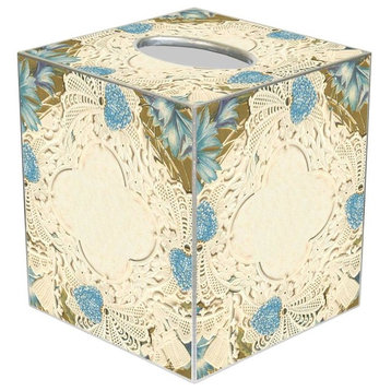 TB1545-Victorian Blue Tissue Box Cover