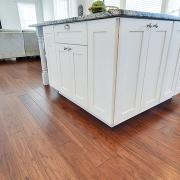 Cafe Brown Antiqued Wide Plank Strand Eucalyptus Flooring