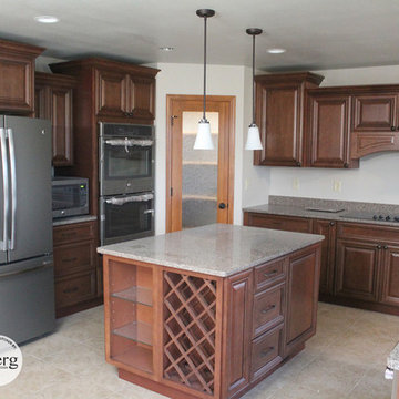 Fabuwood Elite Cinnamon Kitchen built by Berg Kitchen Design Columbus, WI