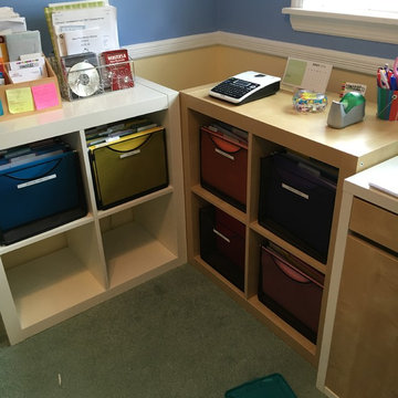 Home office IKEA expedit filing system