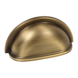 Cosmas - Cosmas 4310BAB Brushed Antique Brass Cabinet Cup Pull, Set of 10 - Cabinet And Drawer Handle Pulls